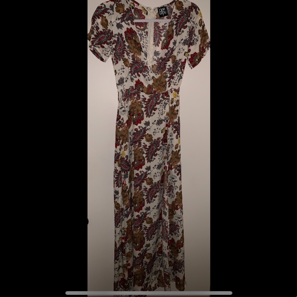 Floral romper with long tail